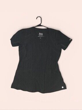 NWT Barco Uniforms Black V-Neck Women’s Scrub Top - Short Sleeve
